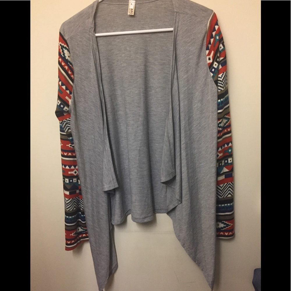 Tribal Aztec Sleeve Cardigan L